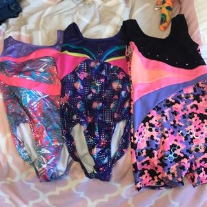 Lot of 3 gymnastics leotards